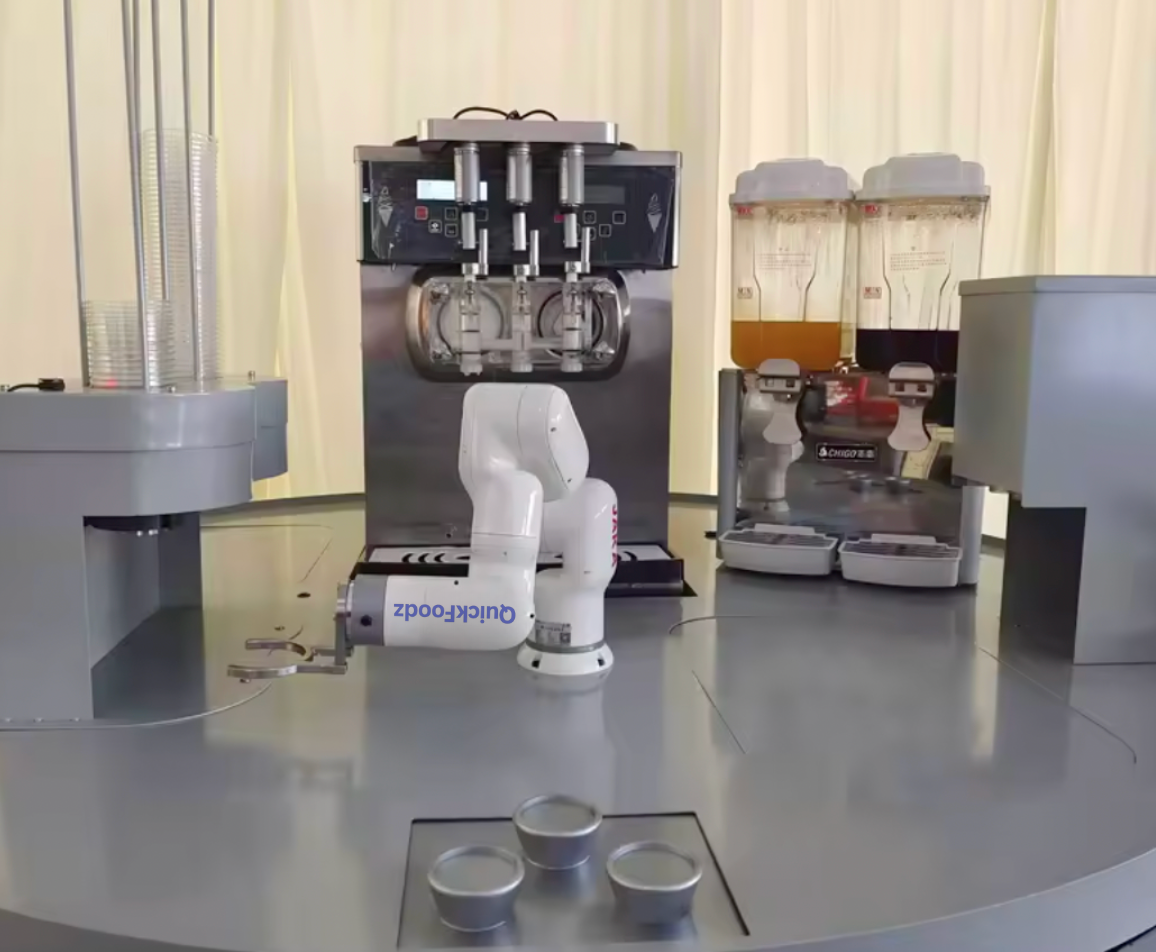 QuickFoodz™ Robotic Ice Cream & Coffee Vending System